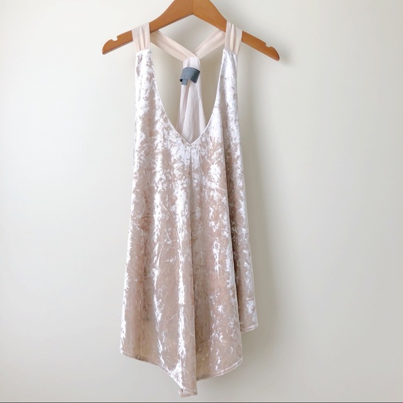 Anthropologie Tops - Sunday in Brooklyn Crushed Velvet Waterfall Back